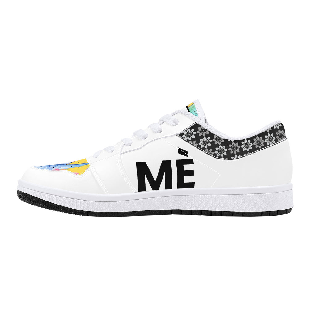 Milanière | Low-Top Synthetic Leather Sneakers - White