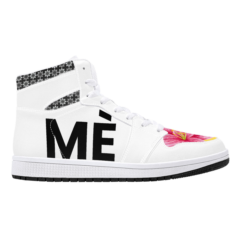 Milanière |  High-Top Synthetic Leather Sneakers - White