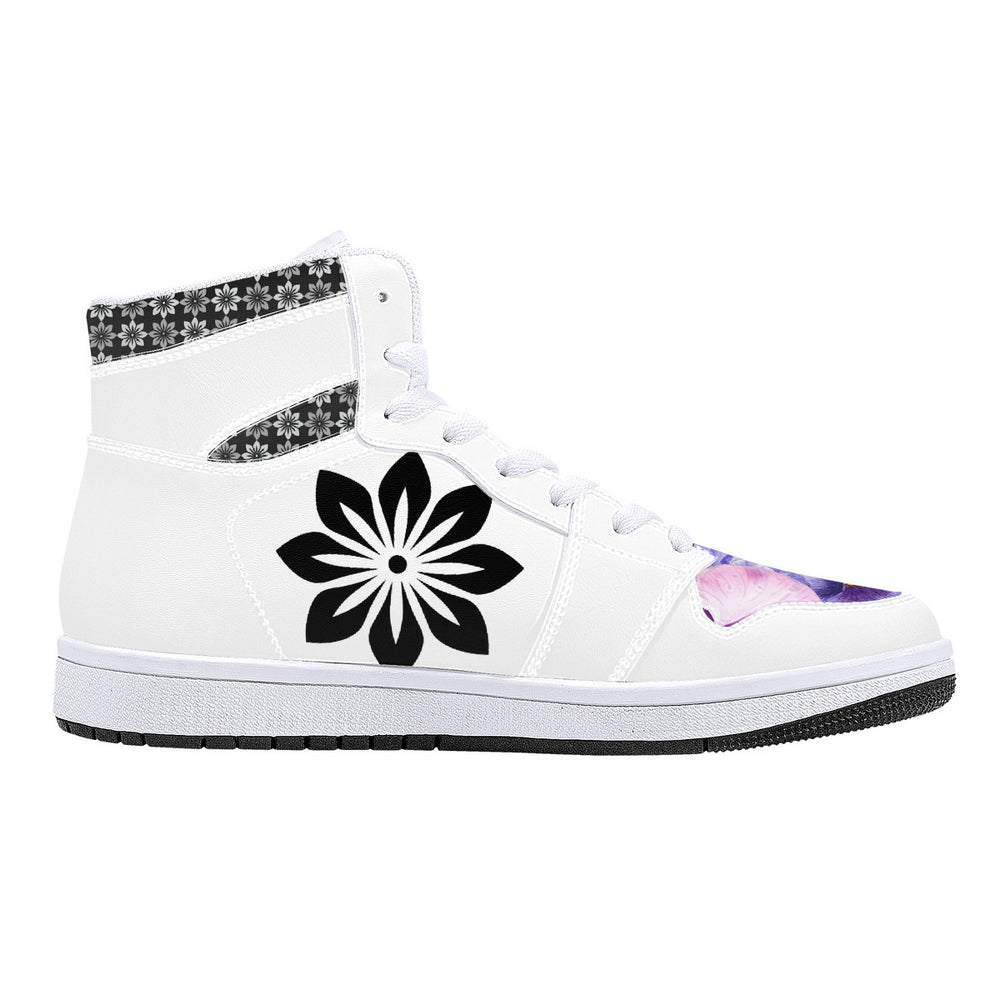 Milanière |  High-Top Synthetic Leather Sneakers - White