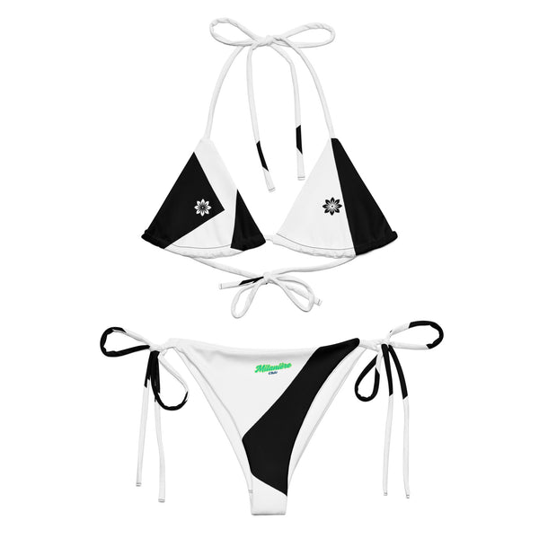 Milaniere All-over print recycled string bikini