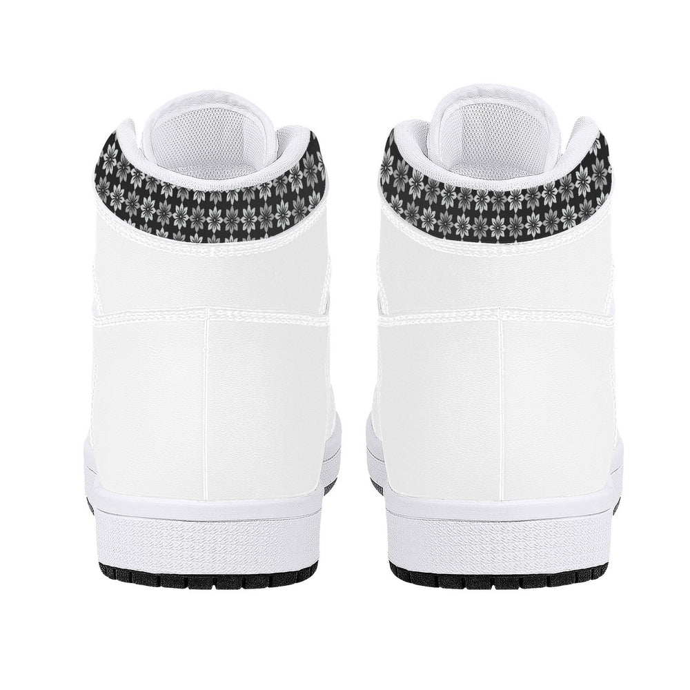 Milanière |  High-Top Synthetic Leather Sneakers - White