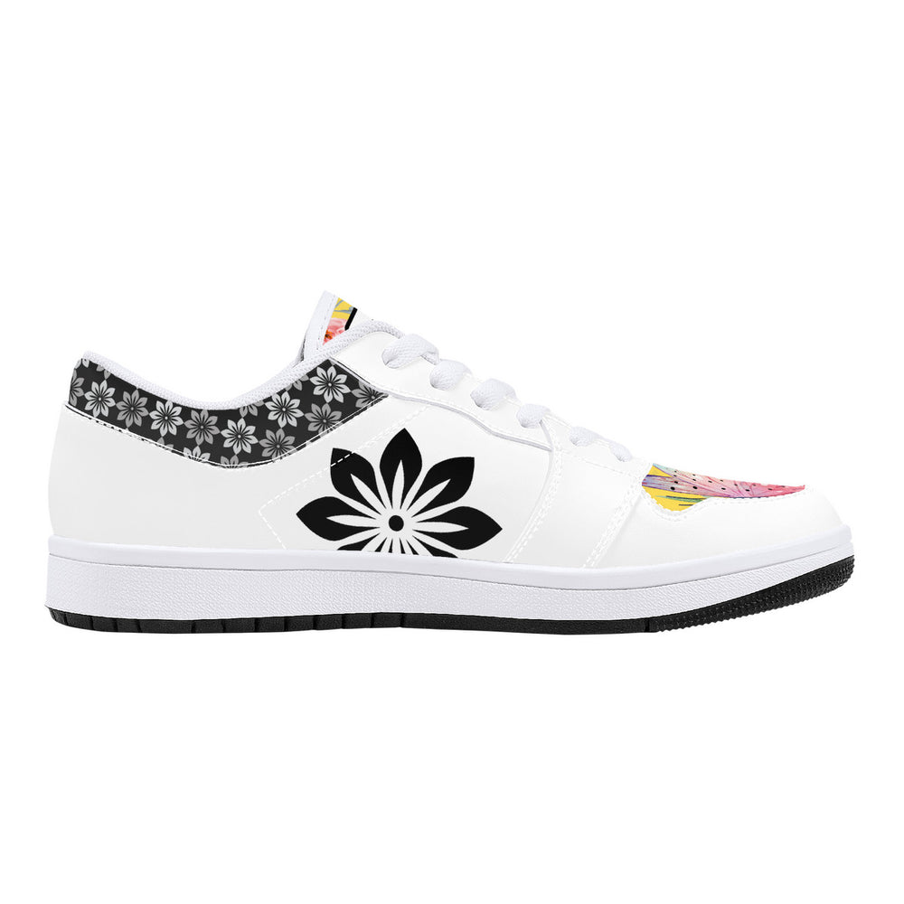 Milanière | Low-Top Synthetic Leather Sneakers - White