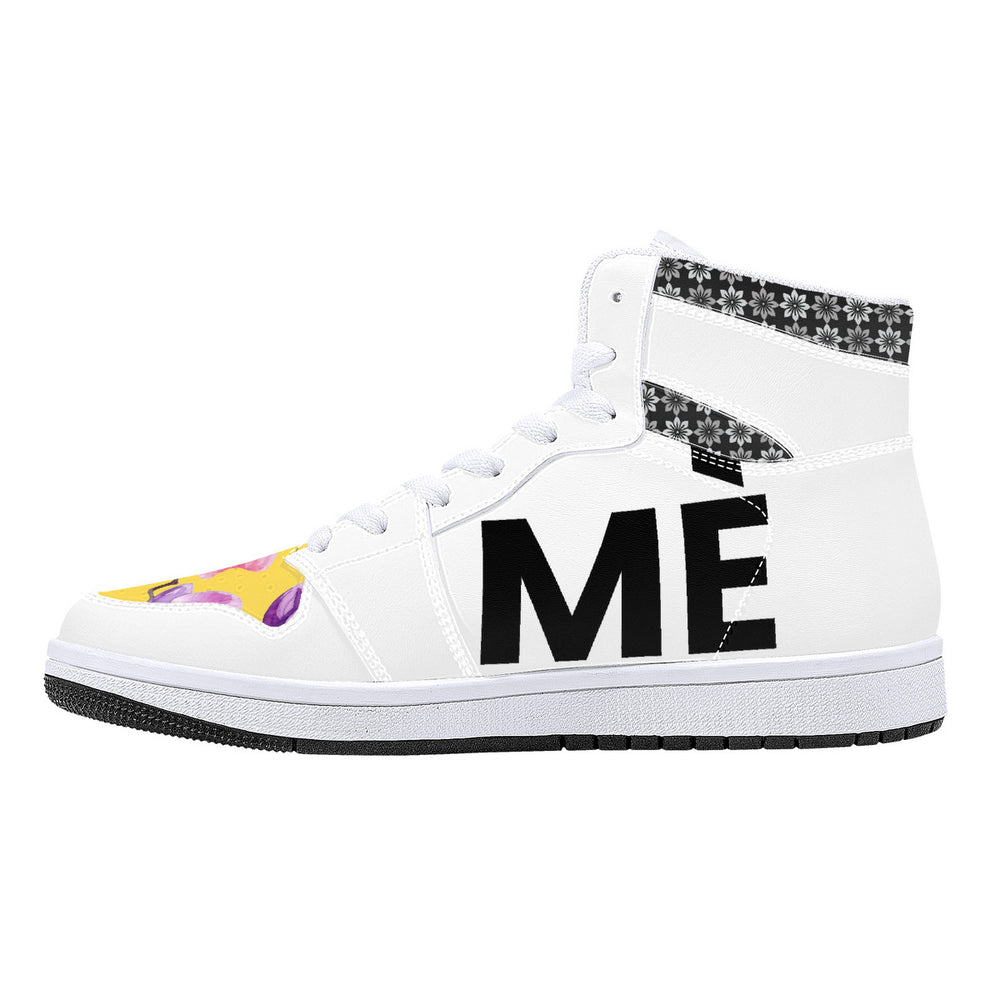 Milanière |  High-Top Synthetic Leather Sneakers - White