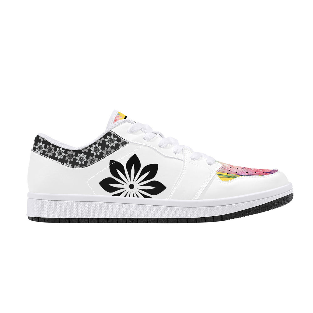 Milanière | Low-Top Synthetic Leather Sneakers - White