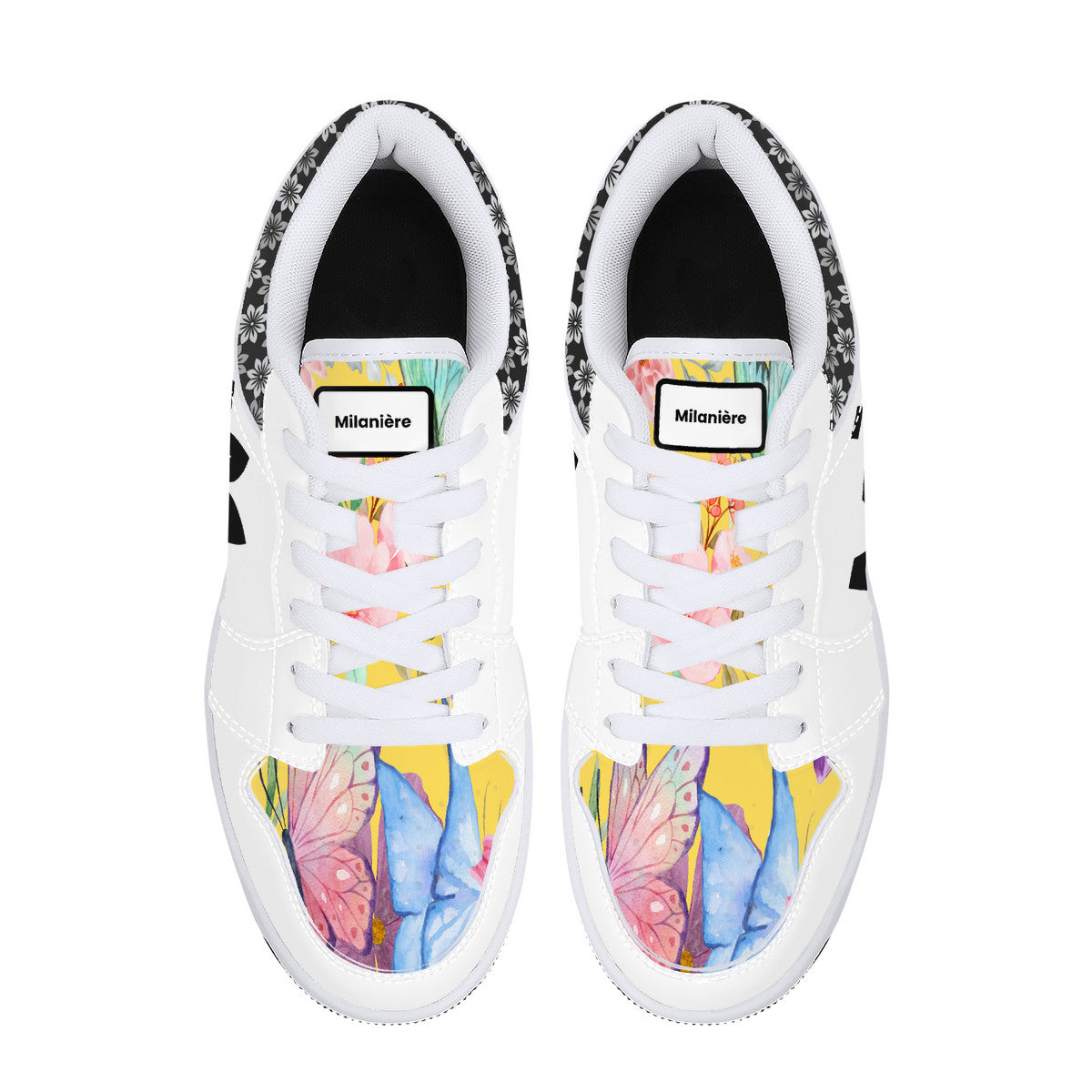 Milanière | Low-Top Synthetic Leather Sneakers - White